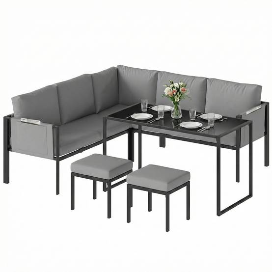 Salon de jardin bistro pliable - table ronde Ø 60 cm avec 2 chaises pliantes - métal thermolaqué rouge - Image 1