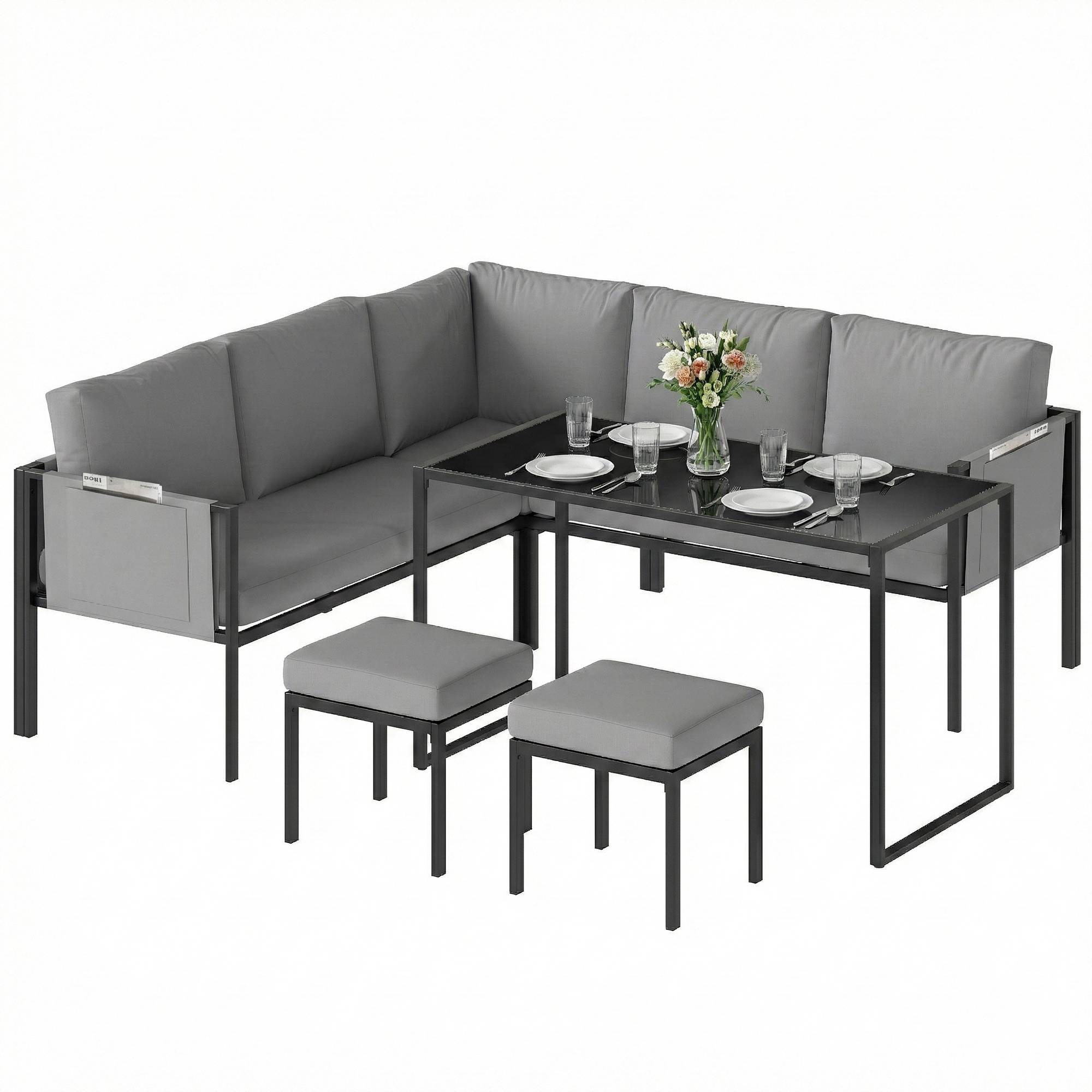 Salon de jardin bistro pliable - table ronde Ø 60 cm avec 2 chaises pliantes - métal thermolaqué rouge - Image 1
