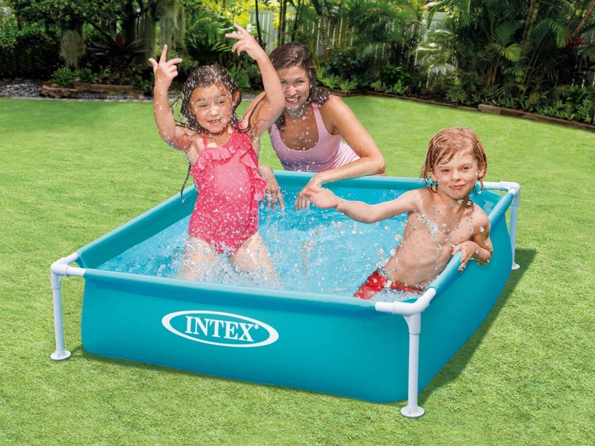 Piscine tubulaire carrée 1,22 x 1,22  x 0,30 m - Intex - Image 1