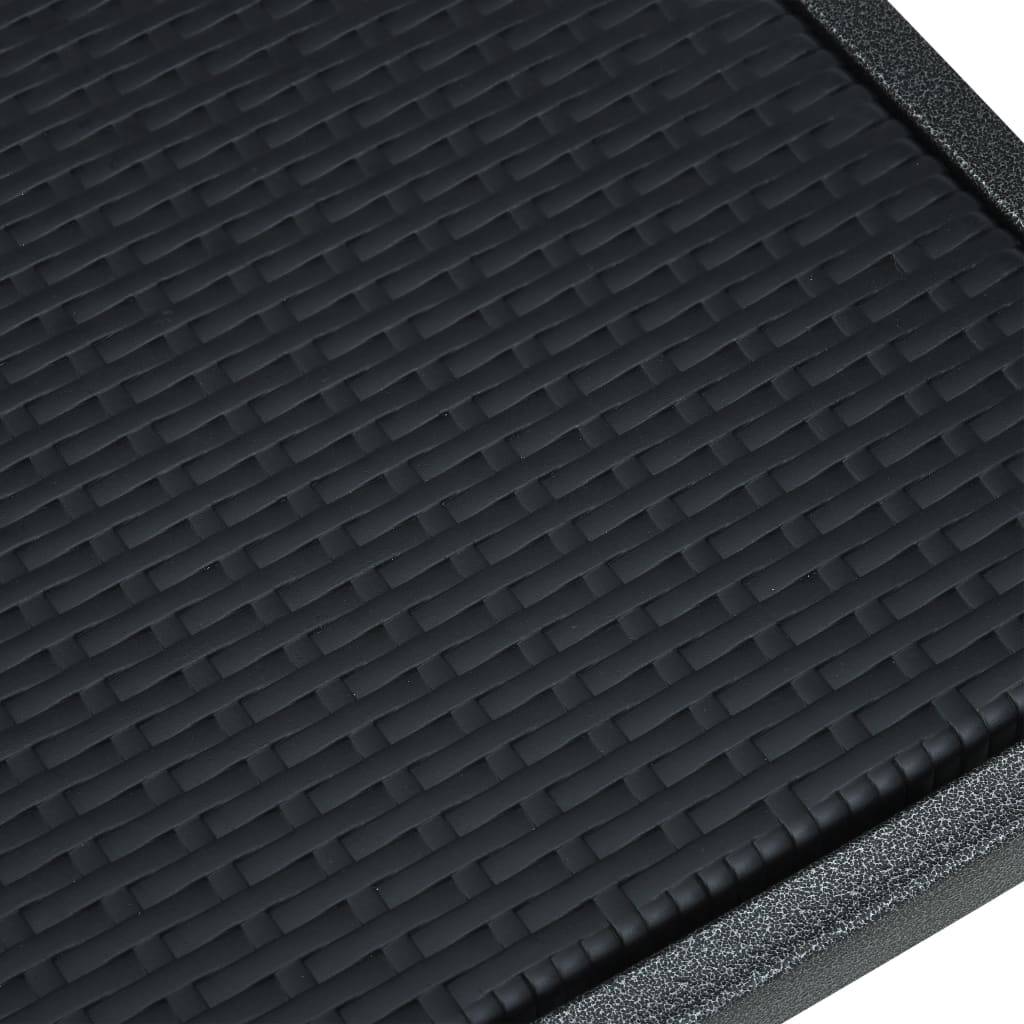 Chaises de jardin lot de 2 noir plastique aspect rotin 58.5 x 53.5 x 88.5 cm - PANGIVO - Image 8