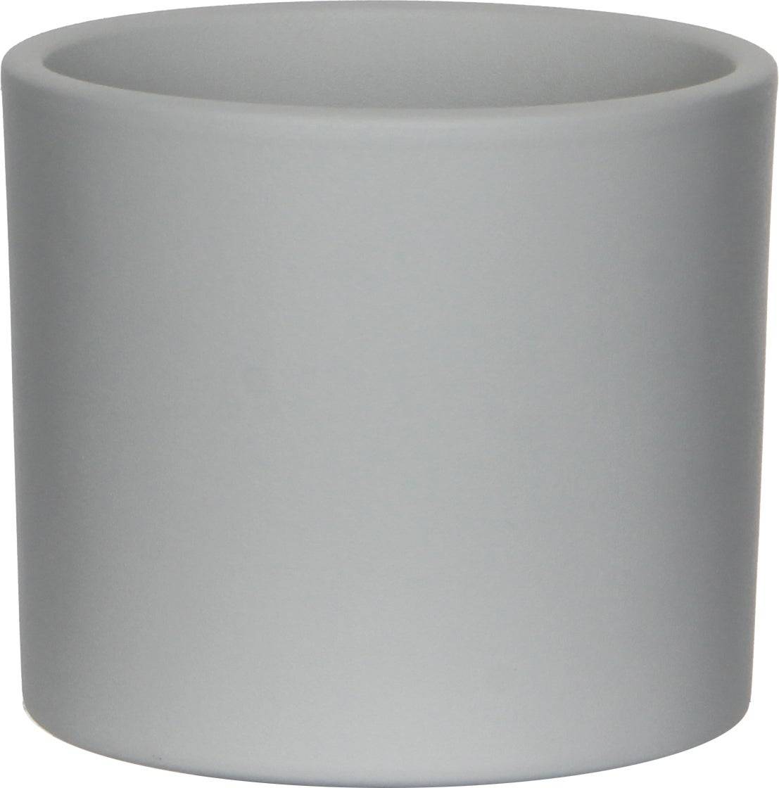 Mica Decorations - Maceta Era redonda gris claro mate Ø13,5 cm H12,5 cm - MICA DECORATIONS