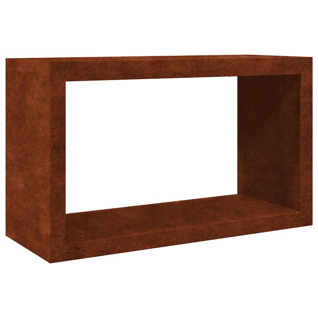 Étagère à Bûches Acier Corten Basse Rangement Extérieur 100x40x60cm - ComfortXL Outdoor Living - Image 2