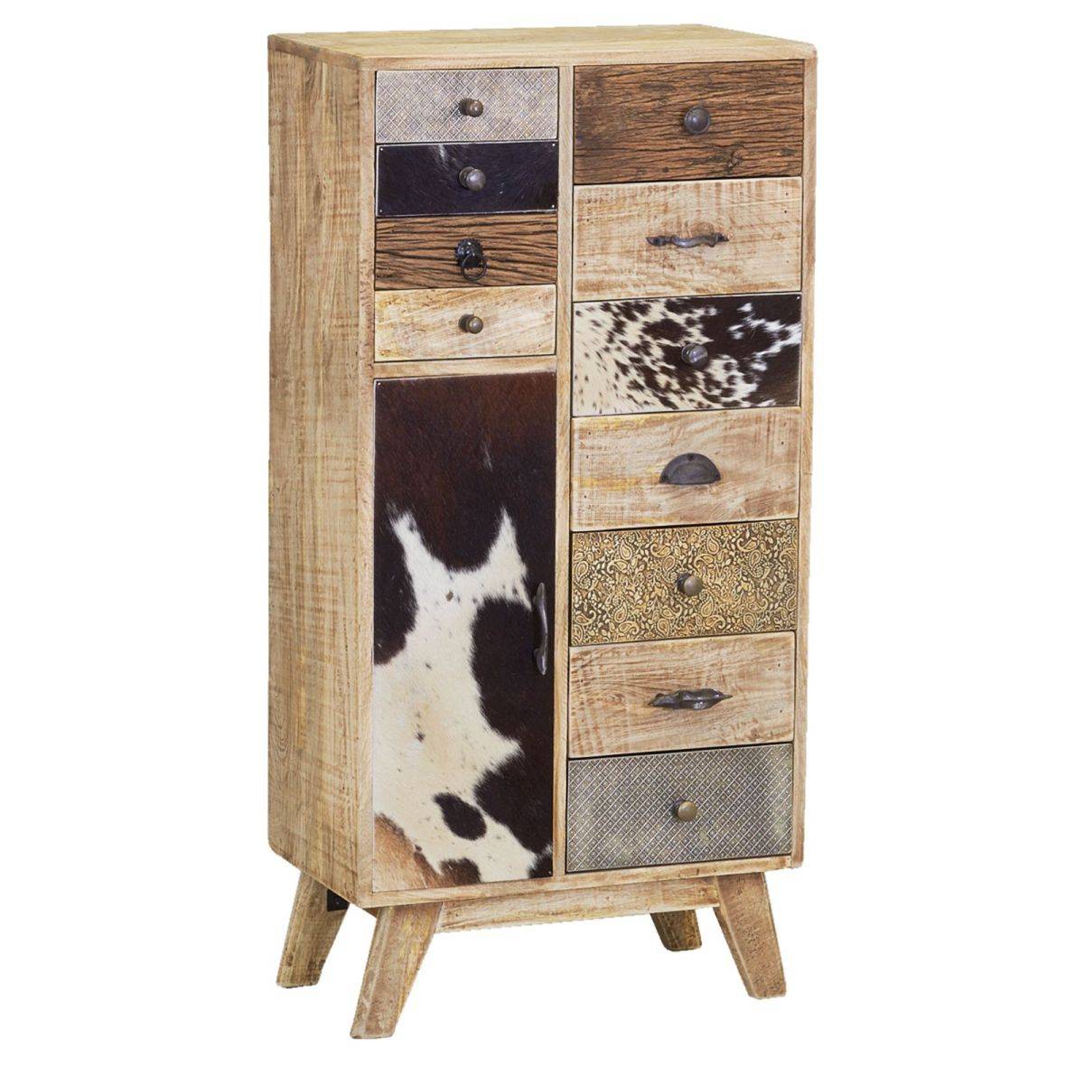 Aubry Gaspard - Commode en manguier et peau de vache - Imagen 1
