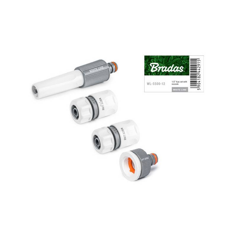 Kit raccordement tuyau d'arrosage 12.5 mm (kit de 4 éléments)
