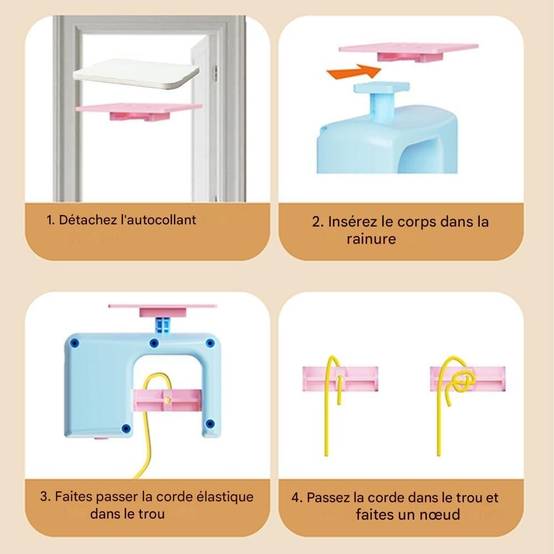 Jouet Pour Chats Et Chatons Suspendu à Porte avec Levage Électrique et Installation Facile Rose - Lytech - Image 2