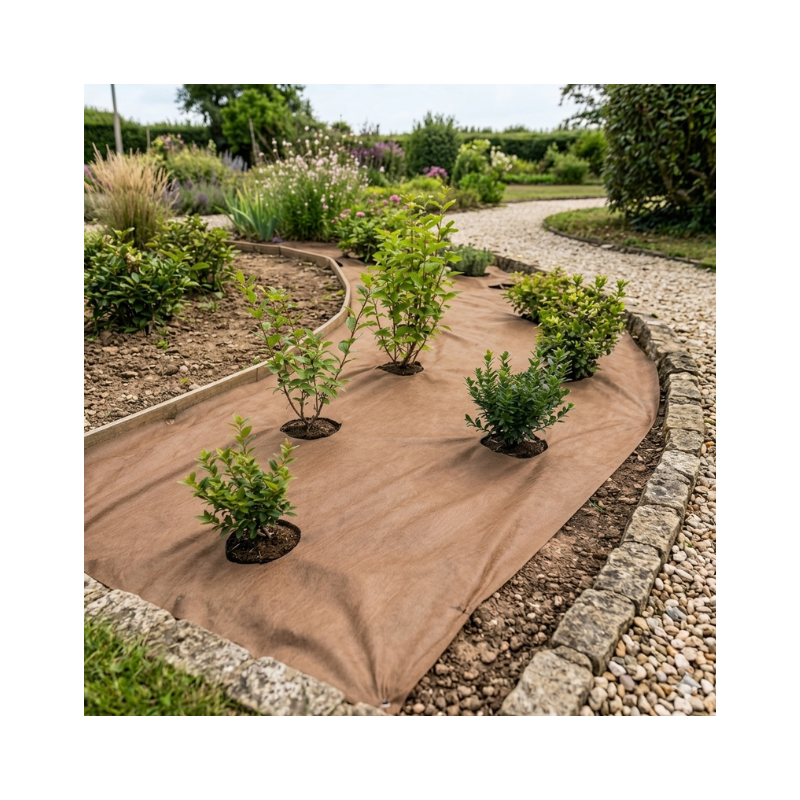 Jardinex - Toile de paillage en rouleau de 25 m - Marron (Lot de 1) - Jardinex - Imagen 4
