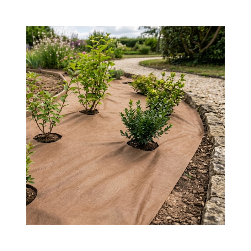 Jardinex - Toile de paillage en rouleau de 25 m - Marron (Lot de 1) - Jardinex - Imagen 5