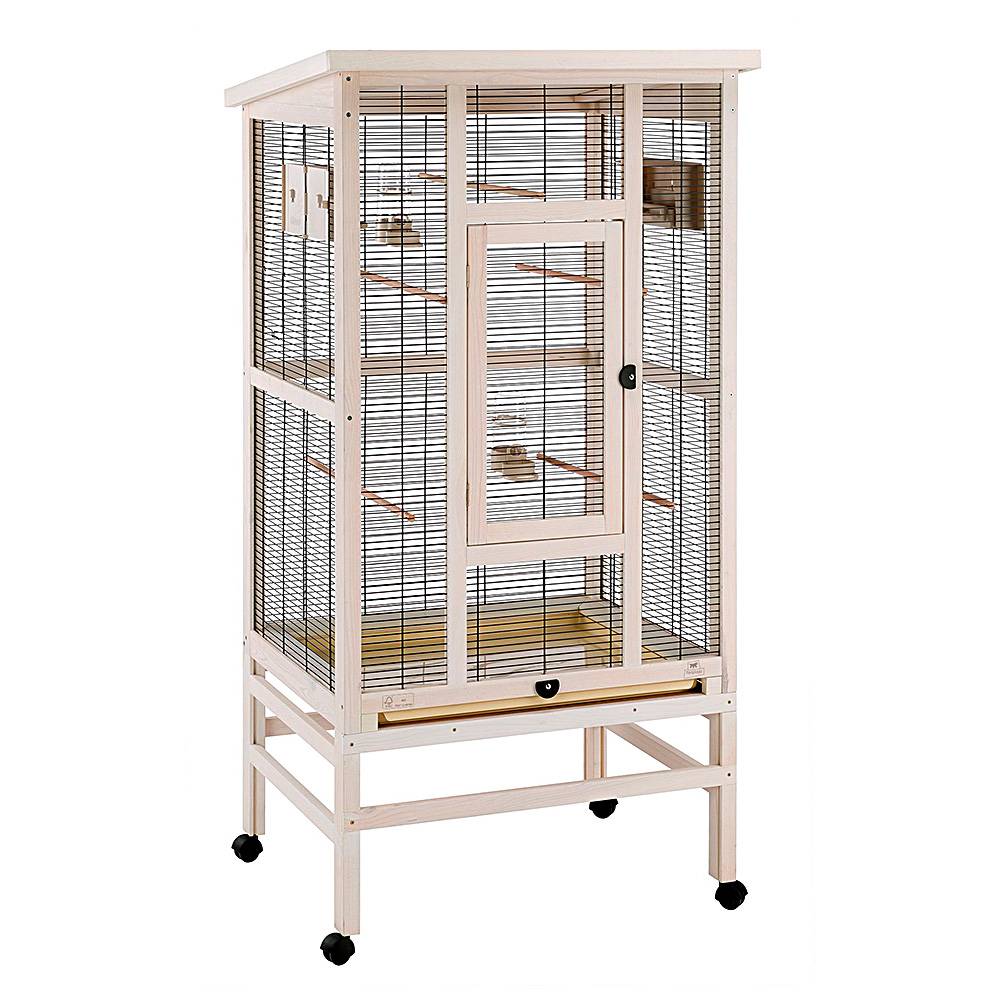 Ferplast - Ferplast Volière pour Oiseaux en bois FSC WILMA, Grande cage pour Canaris Perruches, Petits oiseaux exotiques, Accessoires inclus - Imagen 1