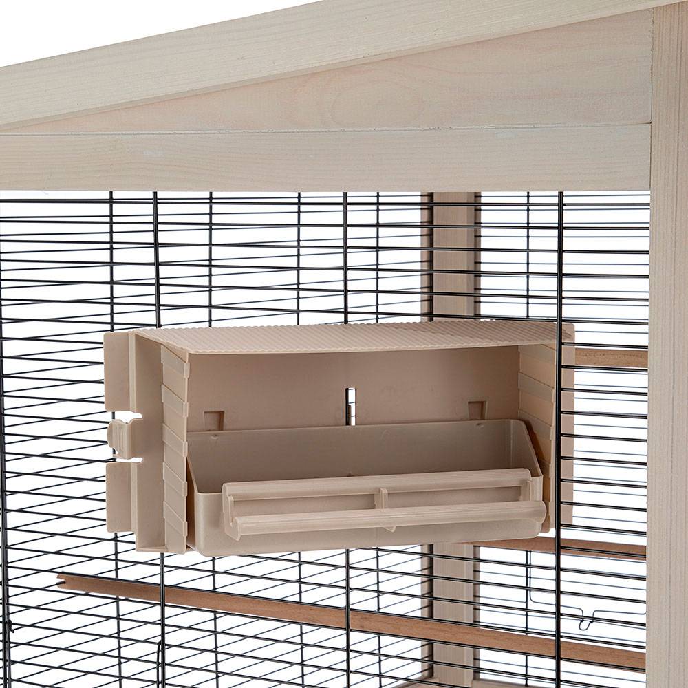 Ferplast - Ferplast Volière pour Oiseaux en bois FSC WILMA, Grande cage pour Canaris Perruches, Petits oiseaux exotiques, Accessoires inclus - Imagen 7