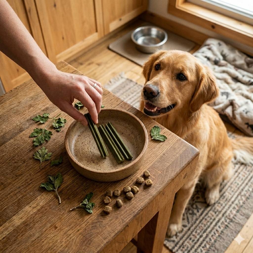 Friandises chien Veggie Bâton avec pomme Vert - Image 4