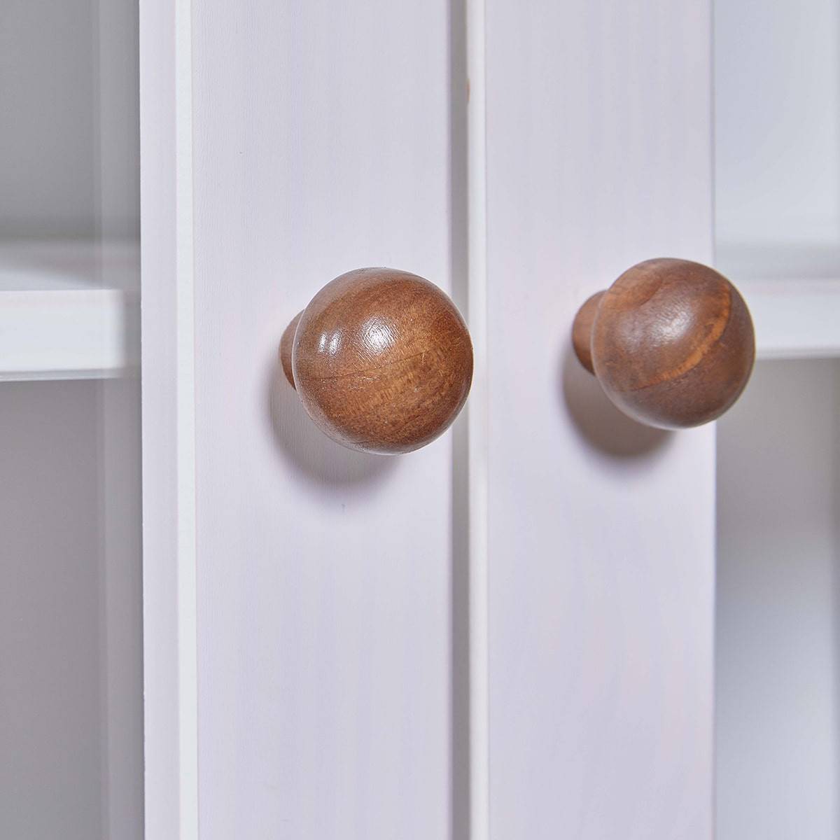 Vitrine 2 Portes 3 Tiroirs en MDF Laqué Blanc - SOCOA - Imagen 10