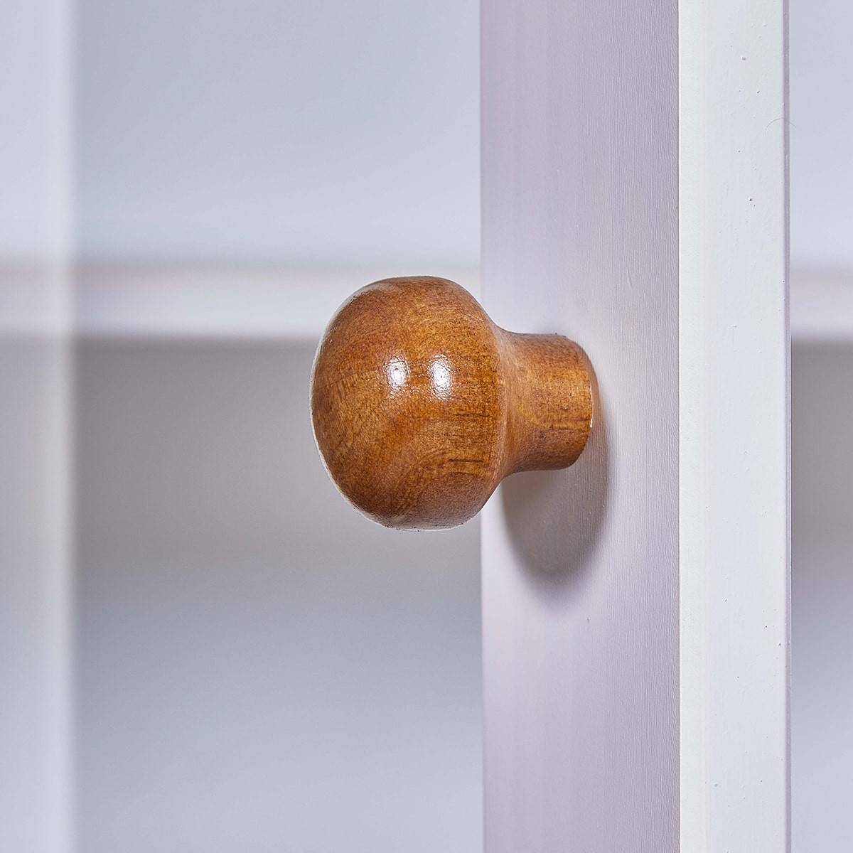 Vitrine 2 Portes 3 Tiroirs en MDF Laqué Blanc - SOCOA - Imagen 9