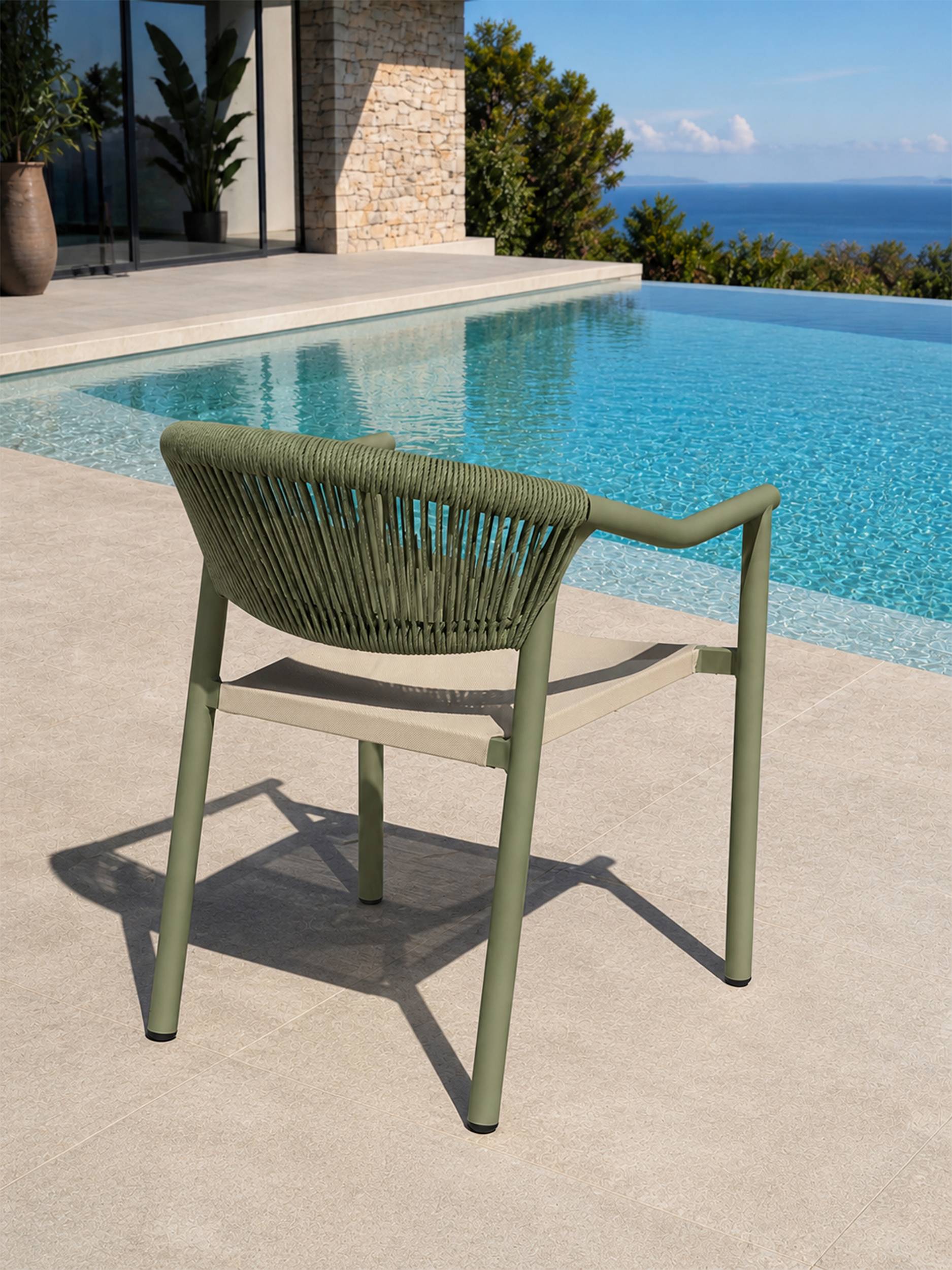 Dcb Garden - Lot de 2 fauteuils de jardin - Vert olive - SUMBA - Image 3