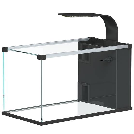Sans Marque - Aquarium 43L en Verre Trempé avec Tapis de Protection Pour Poissons, Crevettes, Tortues, 50 x 30 x 30 cm, Transparent - Image 2