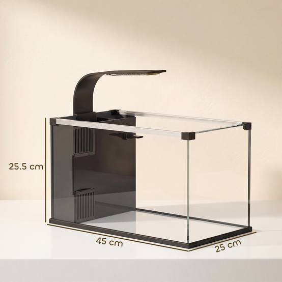 Sans Marque - Aquarium 43L en Verre Trempé avec Tapis de Protection Pour Poissons, Crevettes, Tortues, 50 x 30 x 30 cm, Transparent - Image 5