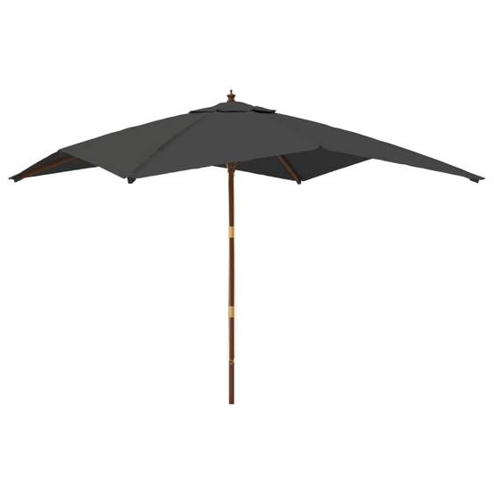 PANGIVO - Parasol de jardin bois anthracite 300 x 300 x 273 cm - PANGIVO - Image 2