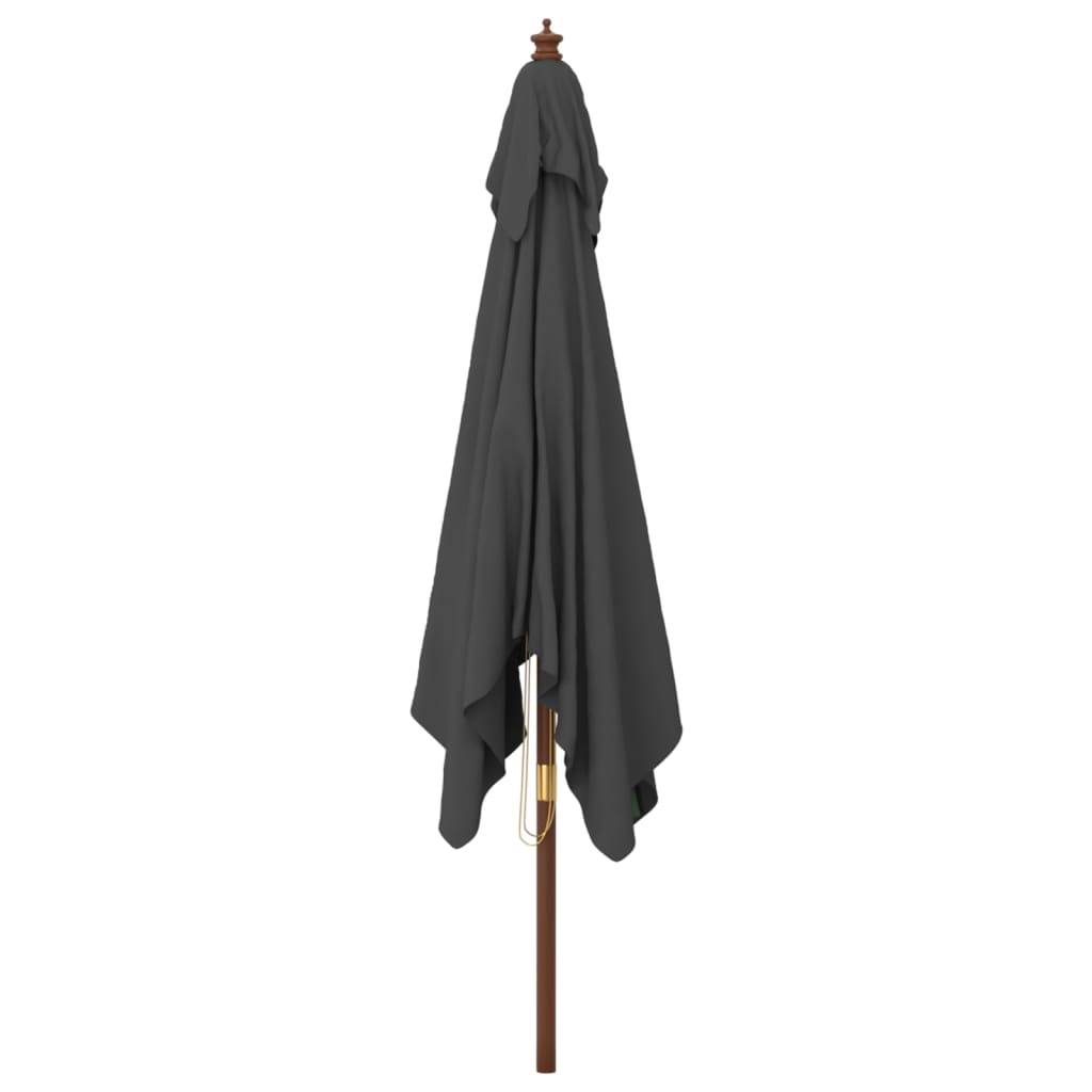 PANGIVO - Parasol de jardin bois anthracite 300 x 300 x 273 cm - PANGIVO - Image 4
