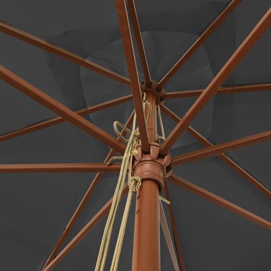 PANGIVO - Parasol de jardin bois anthracite 300 x 300 x 273 cm - PANGIVO - Image 5