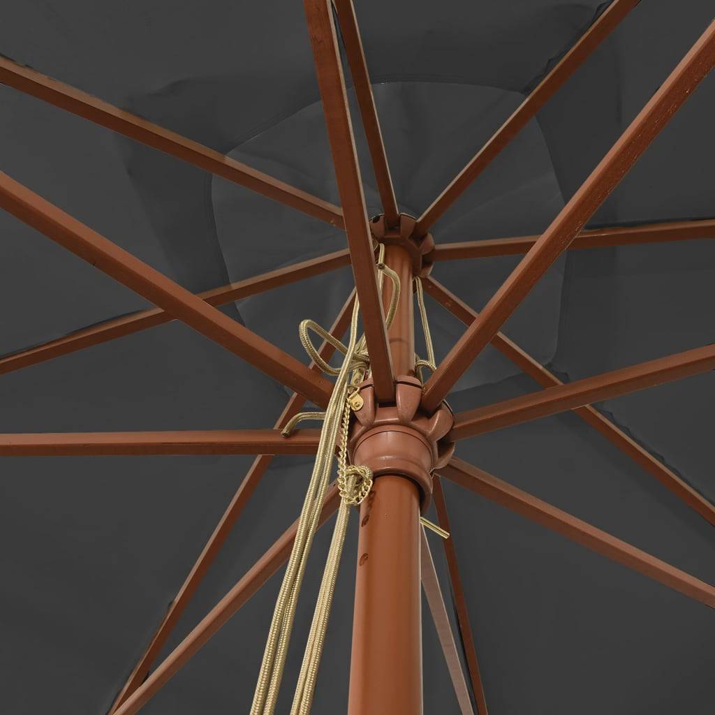 PANGIVO - Parasol de jardin bois anthracite 300 x 300 x 273 cm - PANGIVO - Image 5