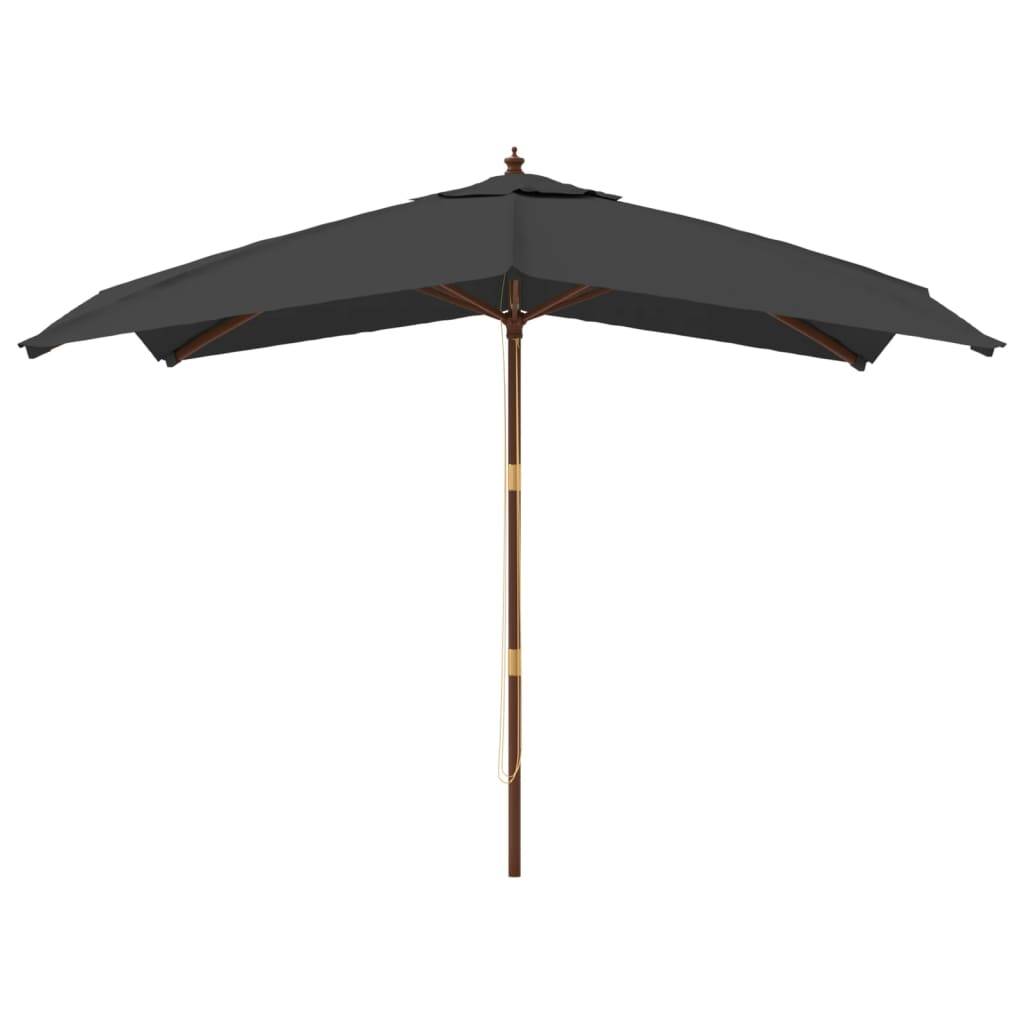 PANGIVO - Parasol de jardin bois anthracite 300 x 300 x 273 cm - PANGIVO - Image 3
