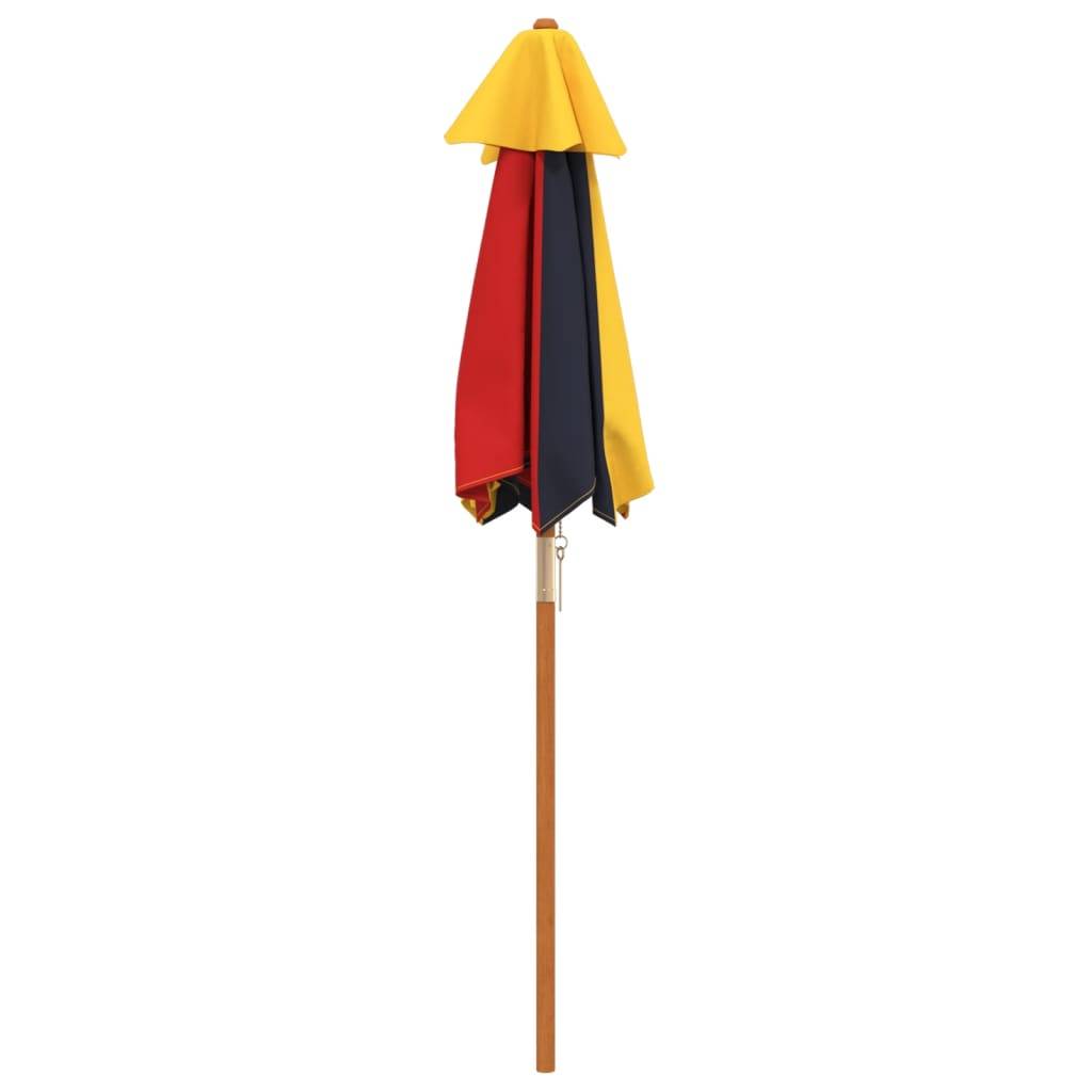 Parasol de jardin bois multicolore 120 x 120 x 140 cm - PANGIVO - Image 6