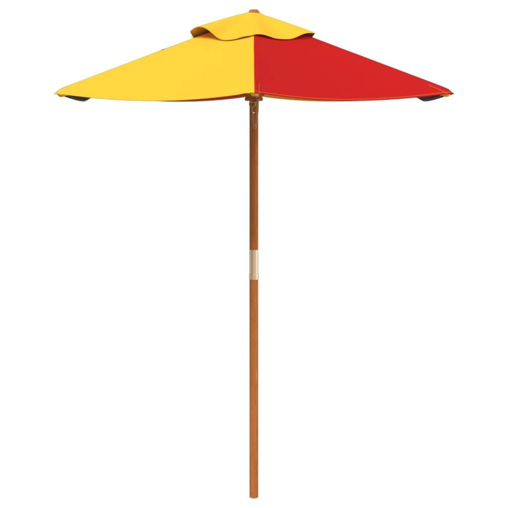 Parasol de jardin bois multicolore 120 x 120 x 140 cm - PANGIVO - Image 3