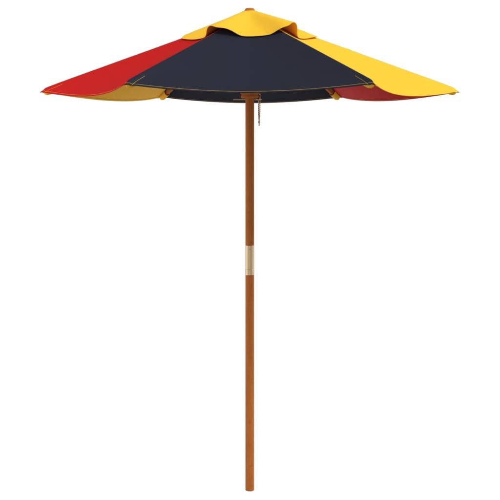Parasol de jardin bois multicolore 120 x 120 x 140 cm - PANGIVO - Image 4