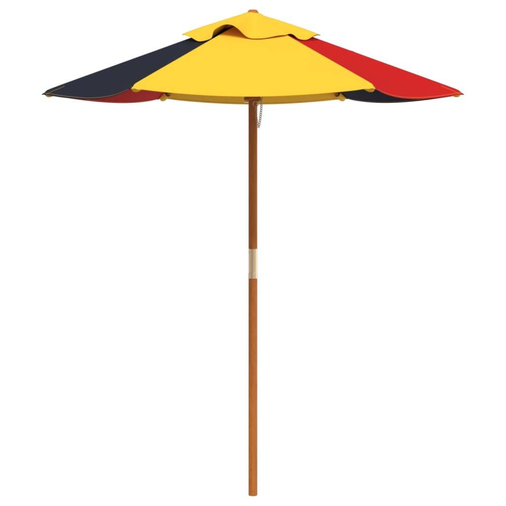 Parasol de jardin bois multicolore 120 x 120 x 140 cm - PANGIVO - Image 2