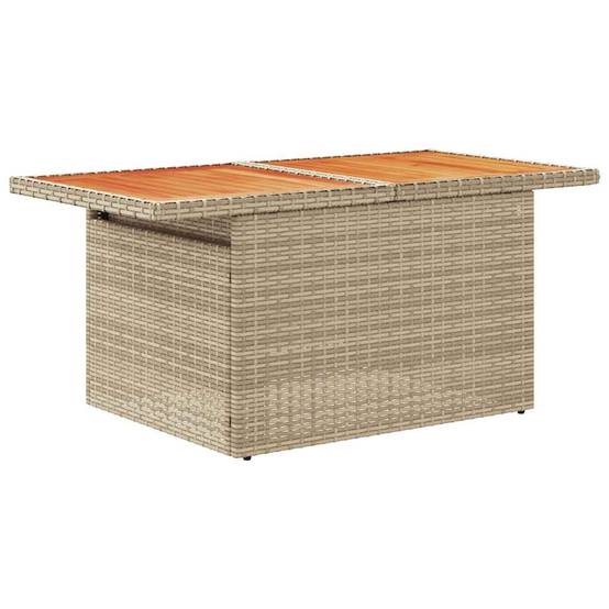 Salon de jardin 8 éléments polyrotin beige avec table ajustable et coffres de rangement intégrés – ComfortXL Outdoor Living - Image 6