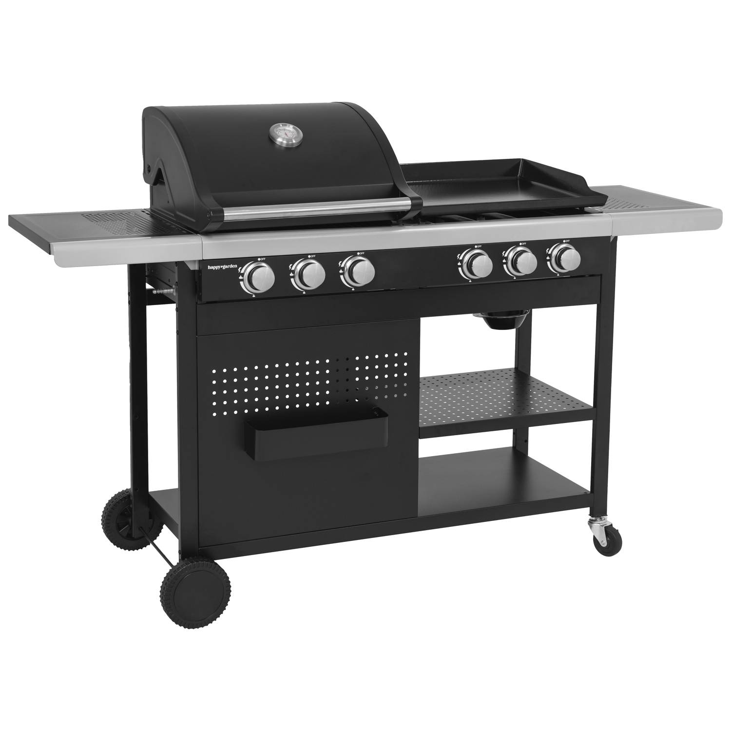 Happy Garden - Barbecue duo au gaz VESUVIO - 3 brûleurs + plancha 3 brûleurs - HAPPY GARDEN - Imagen 1