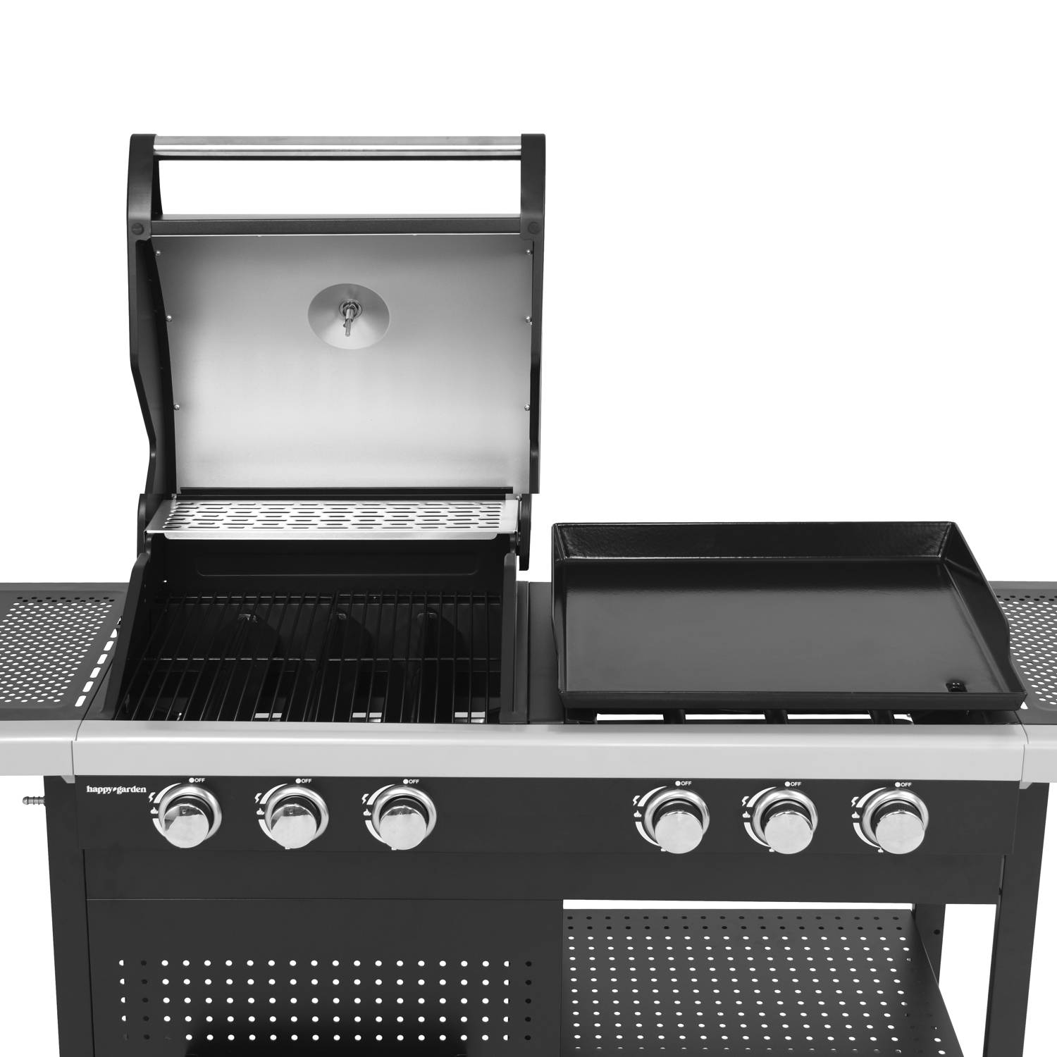 Happy Garden - Barbecue duo au gaz VESUVIO - 3 brûleurs + plancha 3 brûleurs - HAPPY GARDEN - Imagen 3