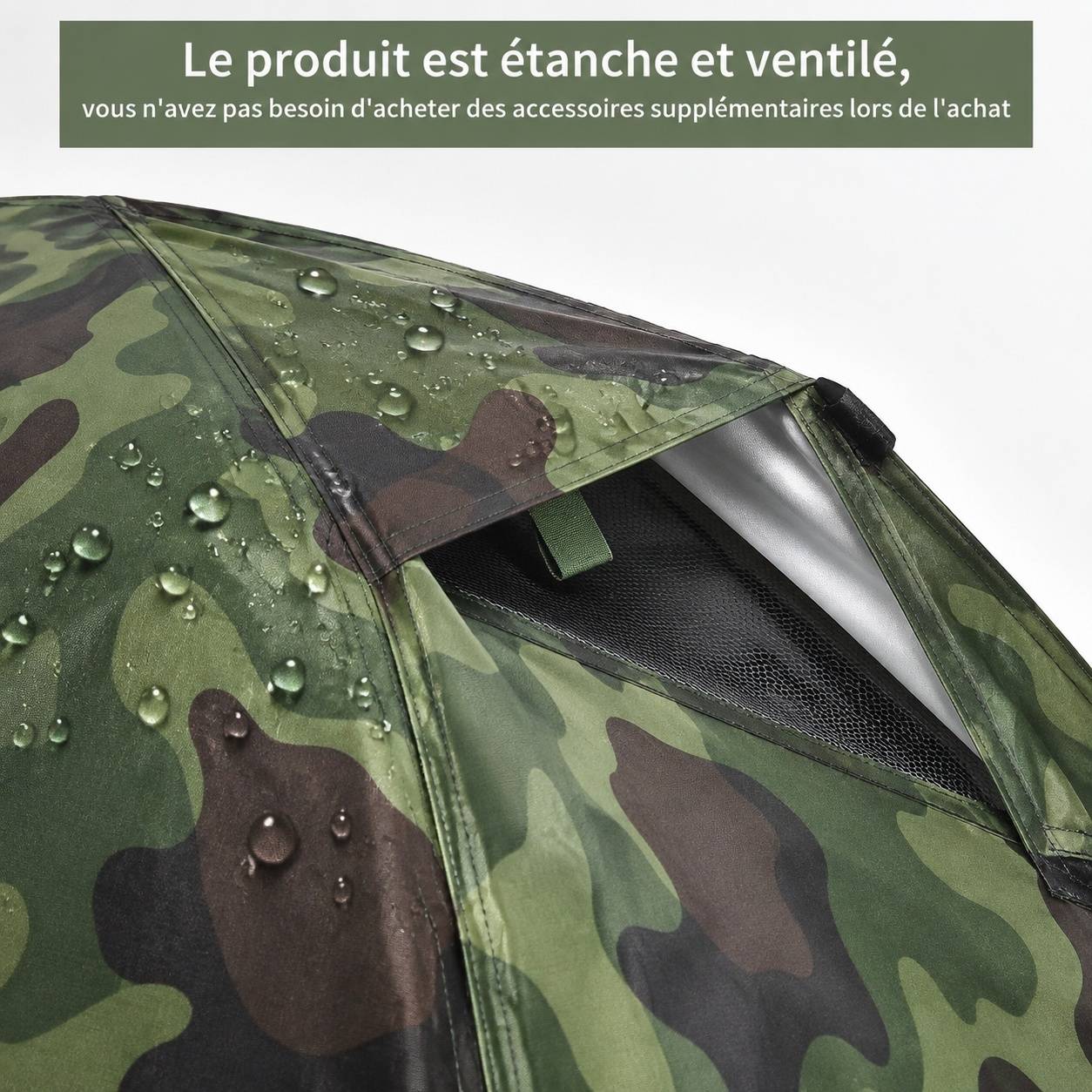 Tente de Pêche Portable Extérieur Anti UV Imperméable Camping Deux Personnes - Image 6