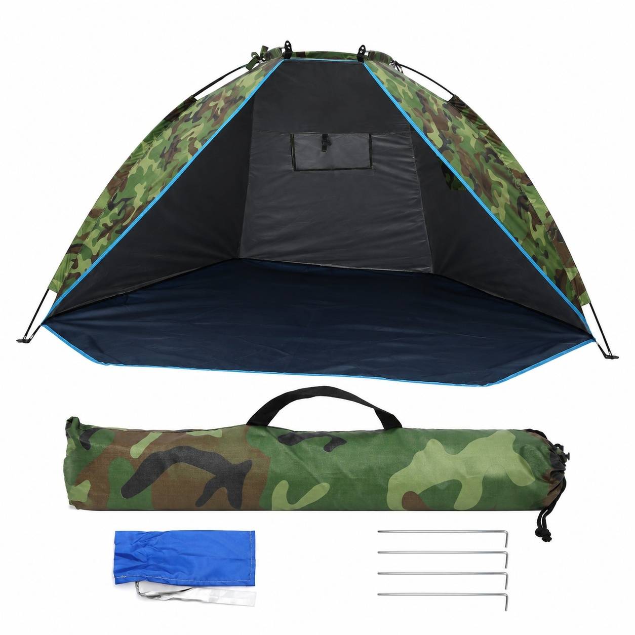 Tente de Pêche Portable Extérieur Anti UV Imperméable Camping Deux Personnes