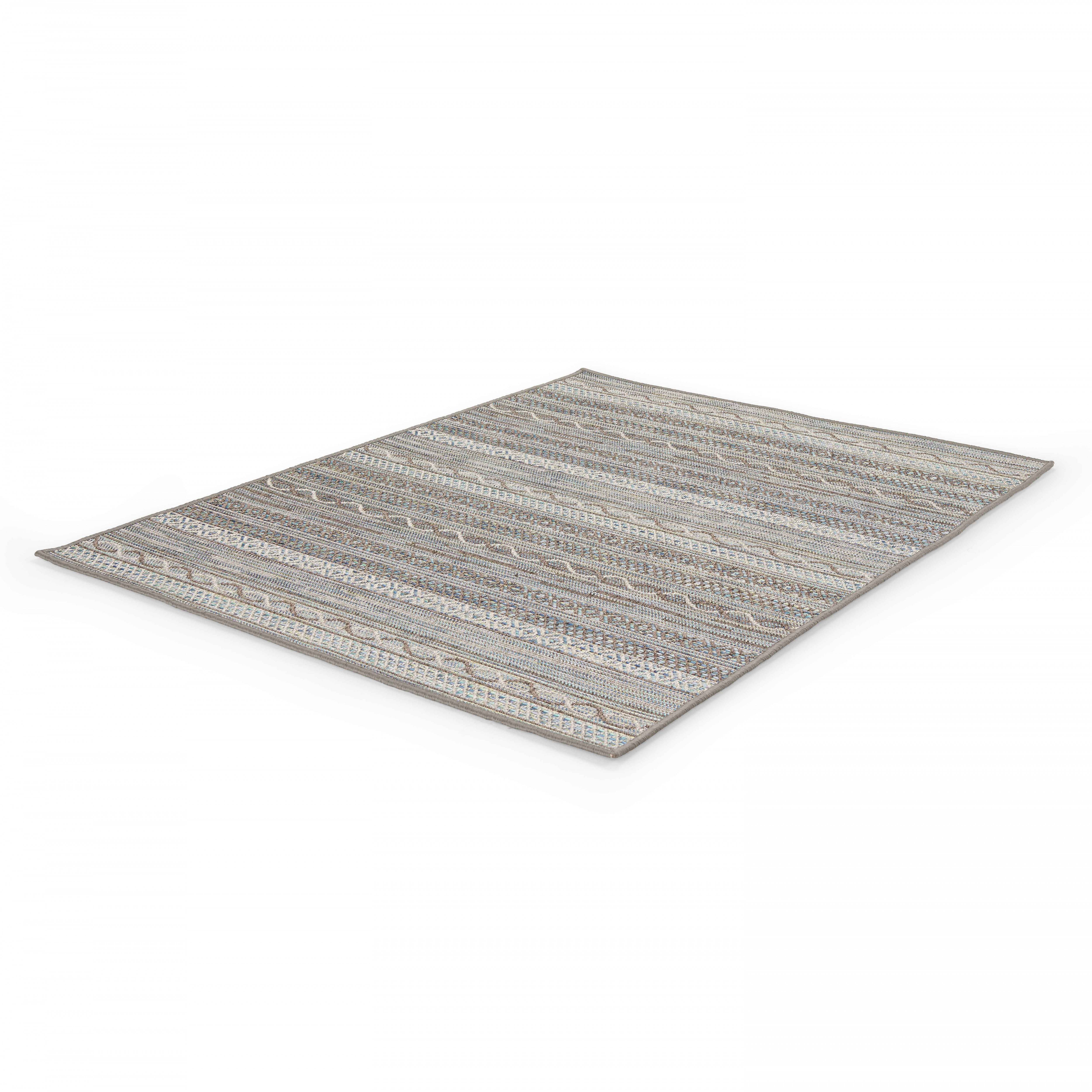 Oviala - Tapis rectangulaire en polypropylène 200x290 cm gris Urda - Oviala - Imagen 3