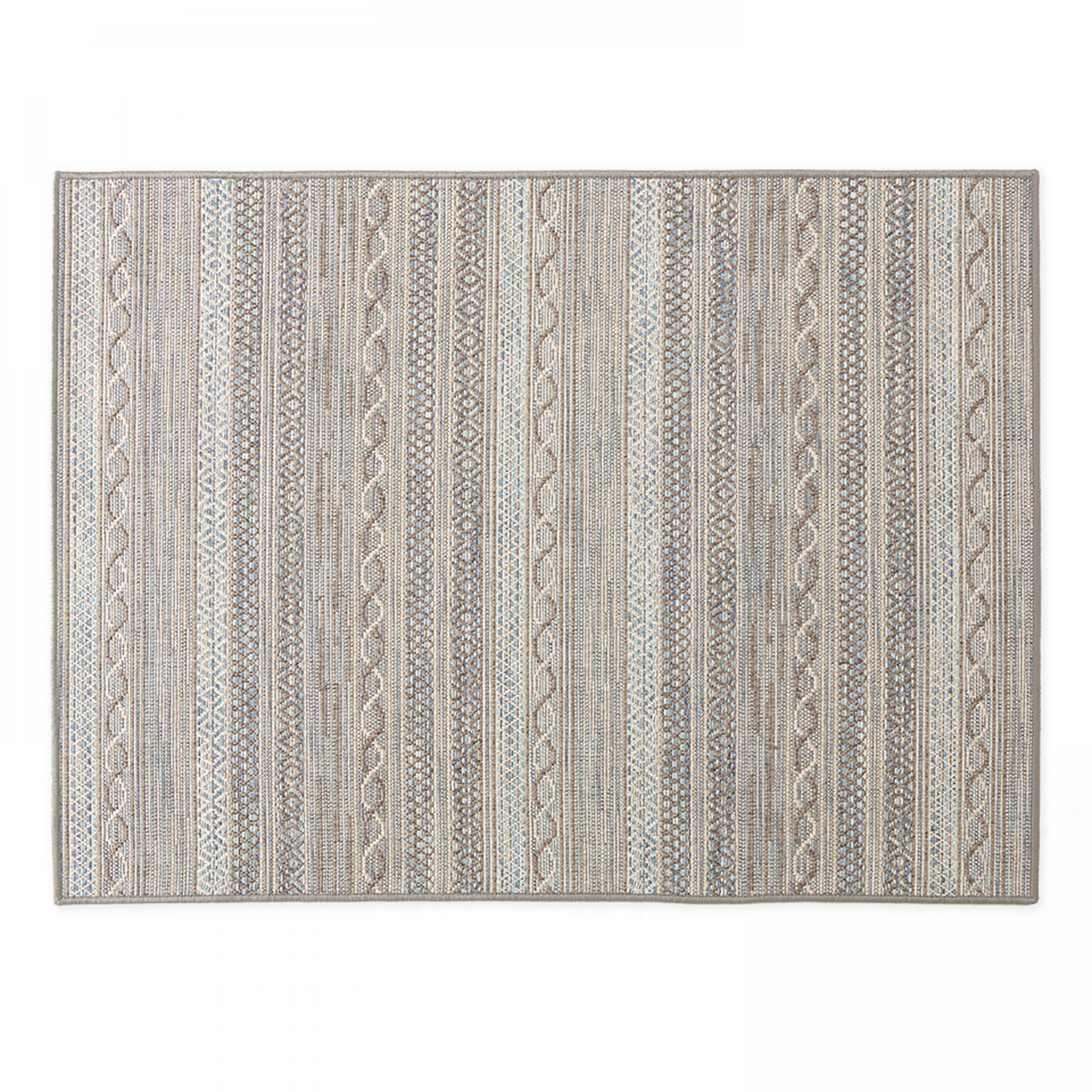 Oviala - Tapis rectangulaire en polypropylène 200x290 cm gris Urda - Oviala - Imagen 1