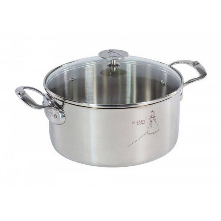 Faitout inox 20cm avec couvercle 3427.20 De Buyer