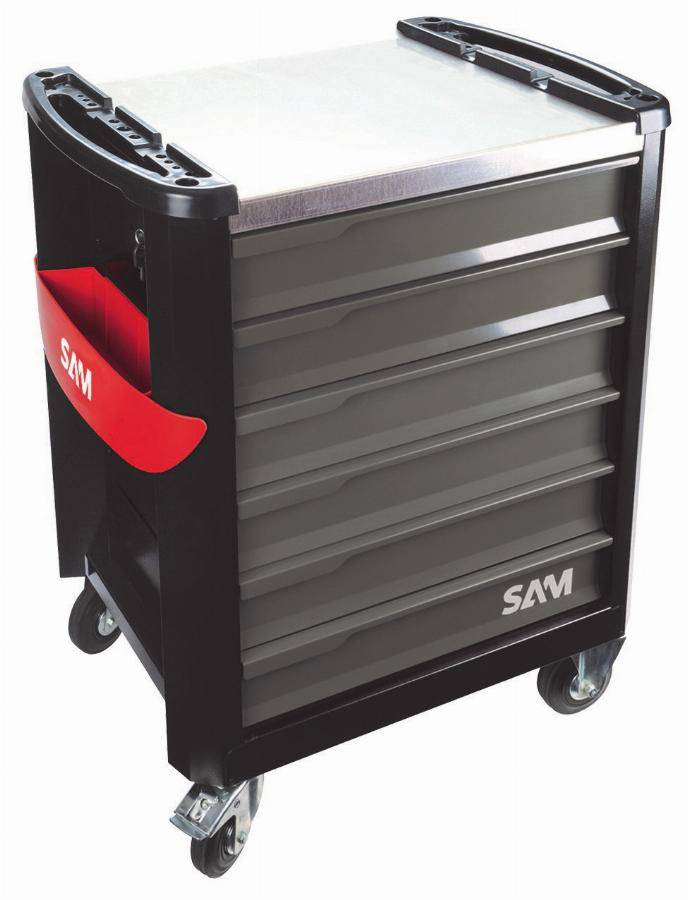 Servante 6 tiroirs grise SAM - SERVI630NG - Imagen 1