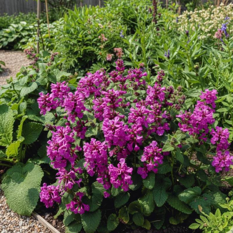 Epiaire grandiflora Superba, Stachys à fleurs Rose/ - feuillage Persistant - Godet - 5/20 cm