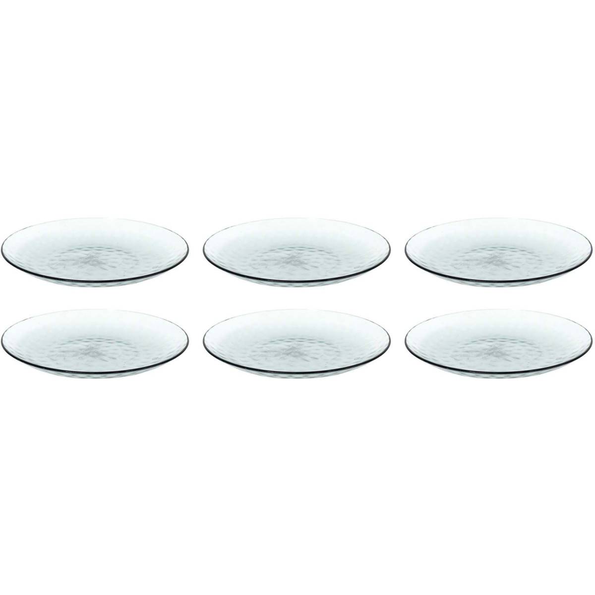 The Home Deco Factory - Assiettes en plastique effet martelé (Lot de 6) Bleu turquoise - Imagen 1