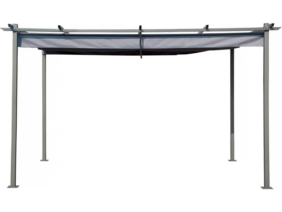 Pergola En Métal Avec Toit Rétractable - 3 X 4 M - Gris Anthracite -habitat Et Jardin - Imagen 4