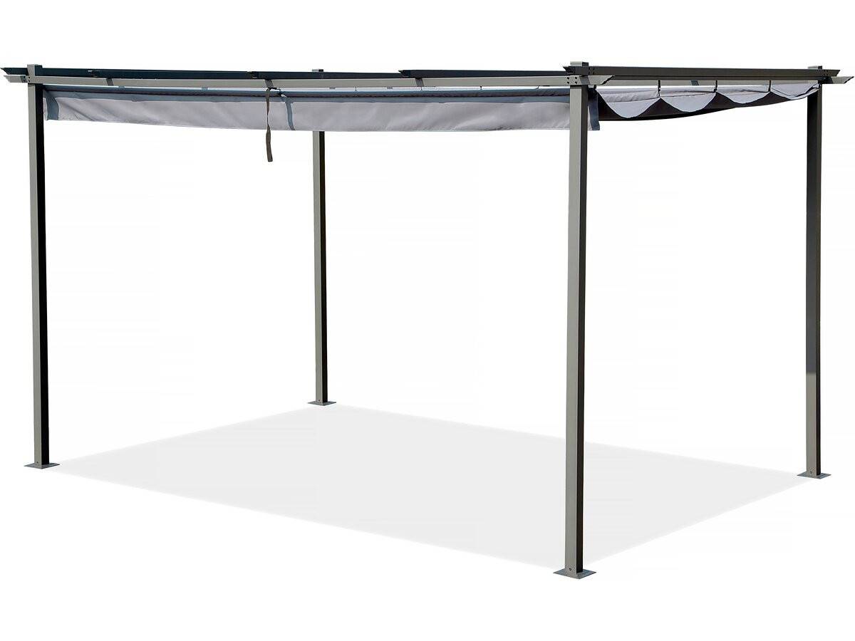 Pergola En Métal Avec Toit Rétractable - 3 X 4 M - Gris Anthracite -habitat Et Jardin - Imagen 1