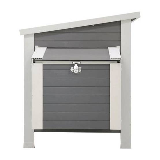 Kerbl Poulailler Barney Plastique 2-4 poules - 137x73x83 cm - Gris et blanc - 60% PVC 40% bois - Image 2