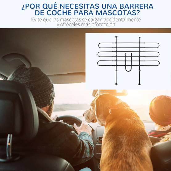 Barrière sécurité chien voiture, grille acier universelle coffre, L/H réglables 87-135x85-120cm, noire - Image 7