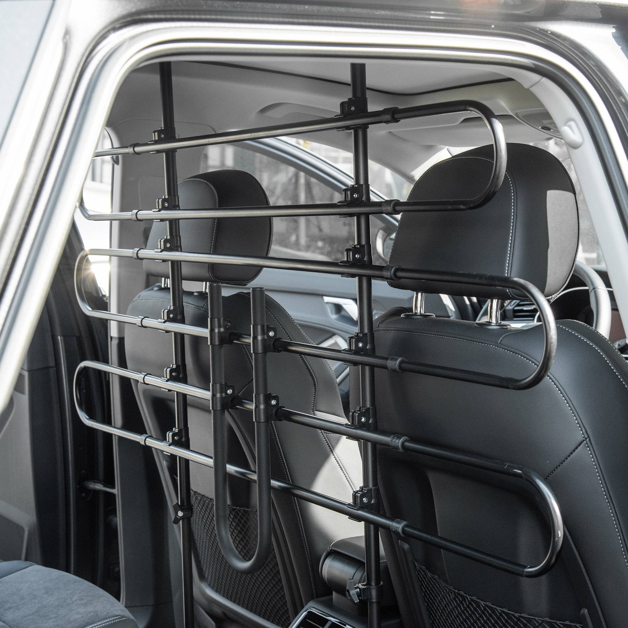 Barrière sécurité chien voiture, grille acier universelle coffre, L/H réglables 87-135x85-120cm, noire - Image 3