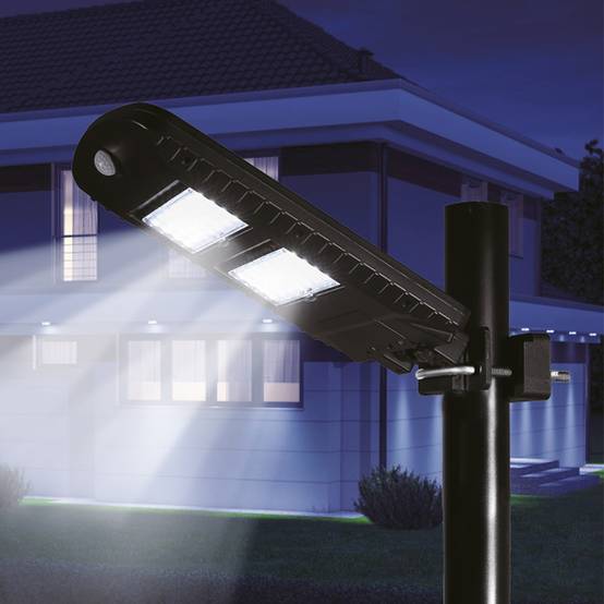 Lampe radar solaire 1000 lumens 39,5 cm – Double panneau orientable, détecteur de mouvement, éclairage 90 m² - TERRE JARDIN - Image 5