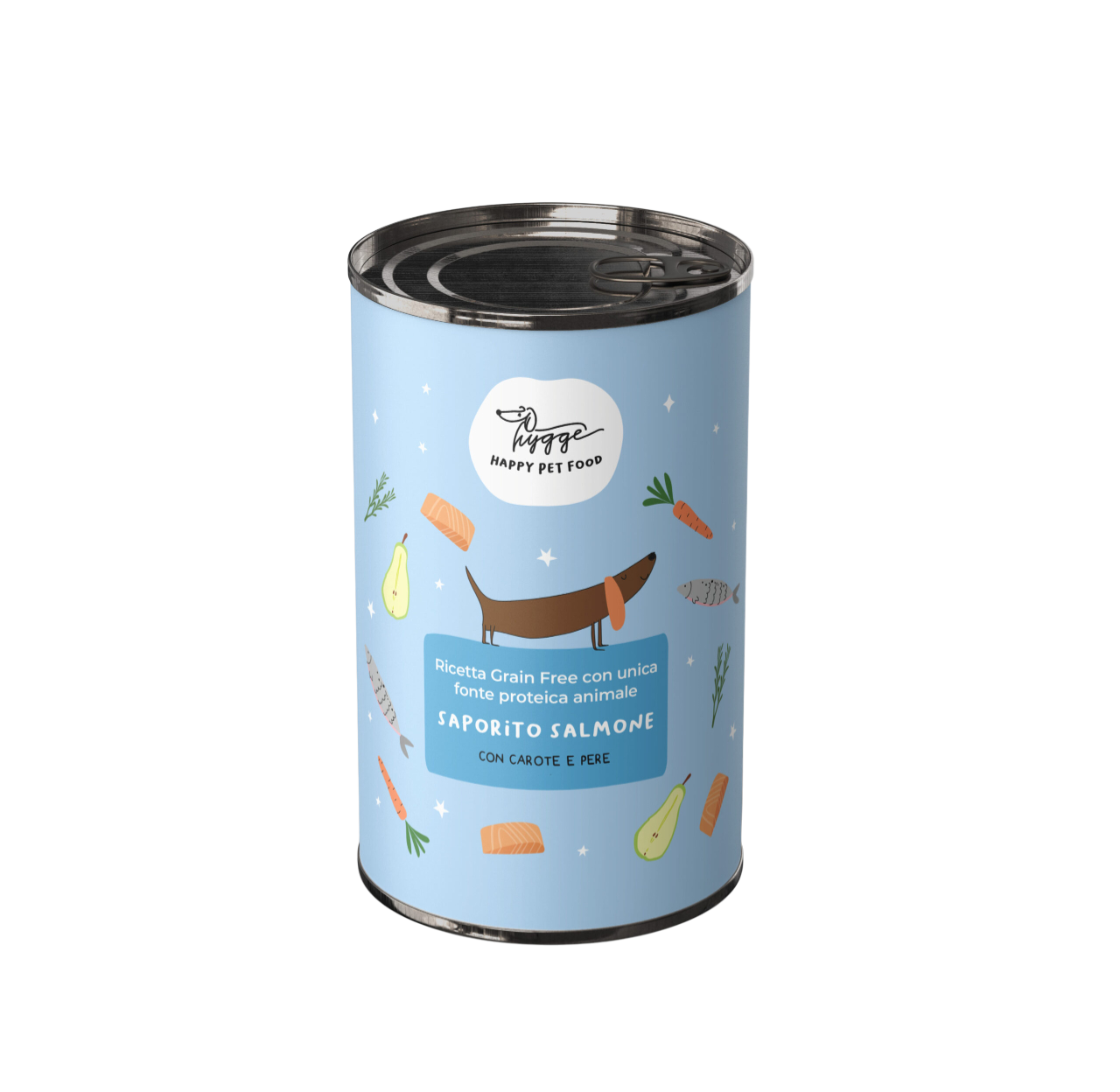 Monoprotéique Saumon savoureux avec carottes et poires - 3 boîtes