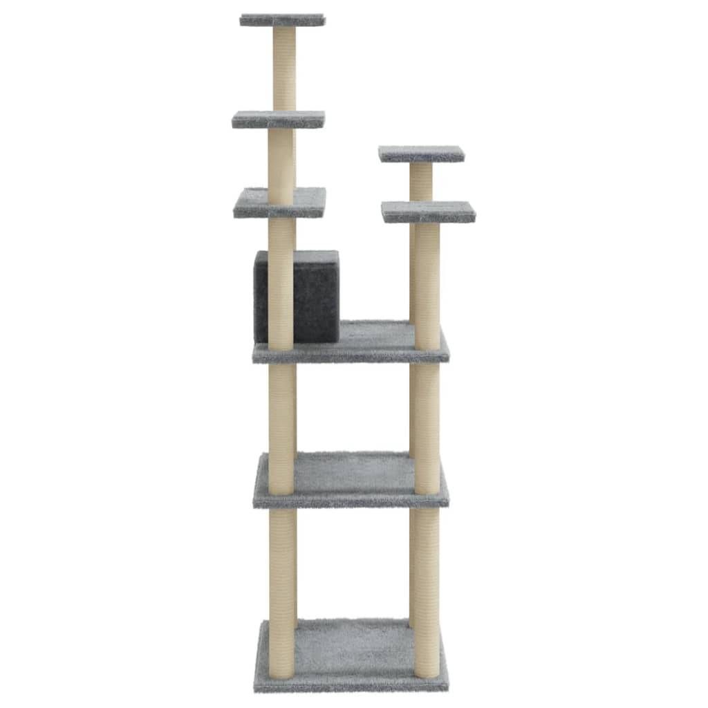Vidaxl - Arbre à chat avec griffoirs en sisal Gris clair 171 cm vidaXL 171486 - Imagen 7