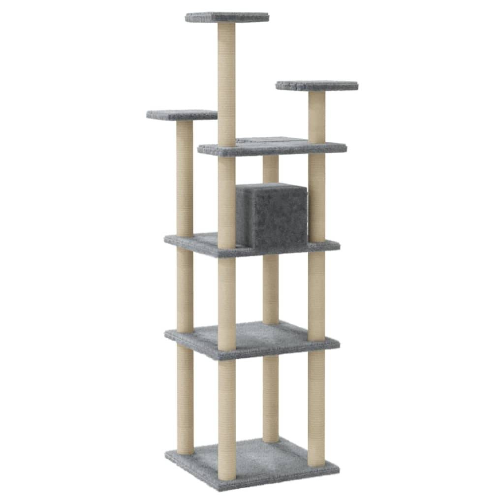 Vidaxl - Arbre à chat avec griffoirs en sisal Gris clair 171 cm vidaXL 171486 - Imagen 6