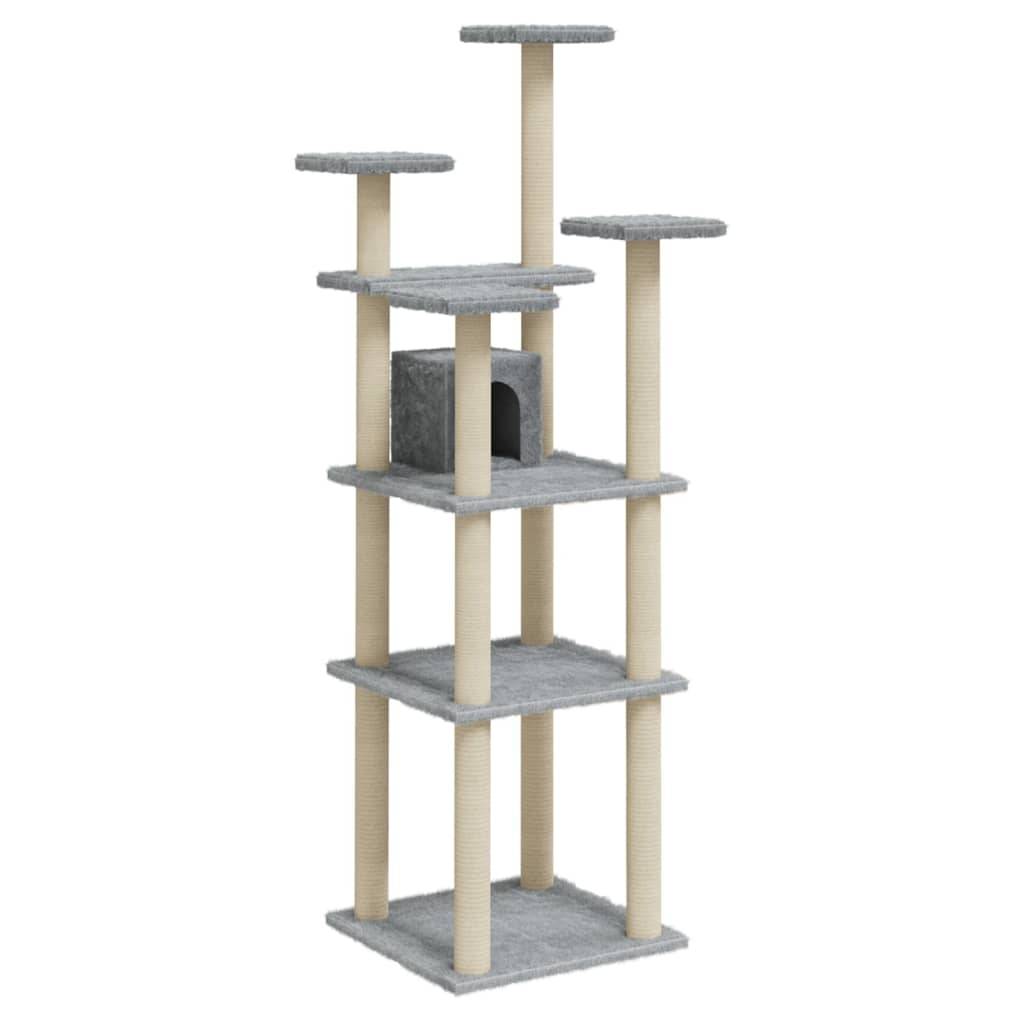 Vidaxl - Arbre à chat avec griffoirs en sisal Gris clair 171 cm vidaXL 171486 - Imagen 2
