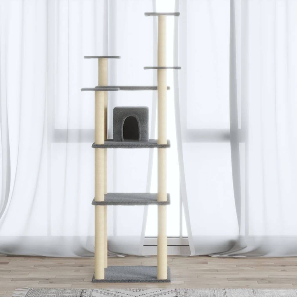Vidaxl - Arbre à chat avec griffoirs en sisal Gris clair 171 cm vidaXL 171486 - Imagen 1